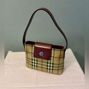 Burberry Beige and Red Shoulder Bag